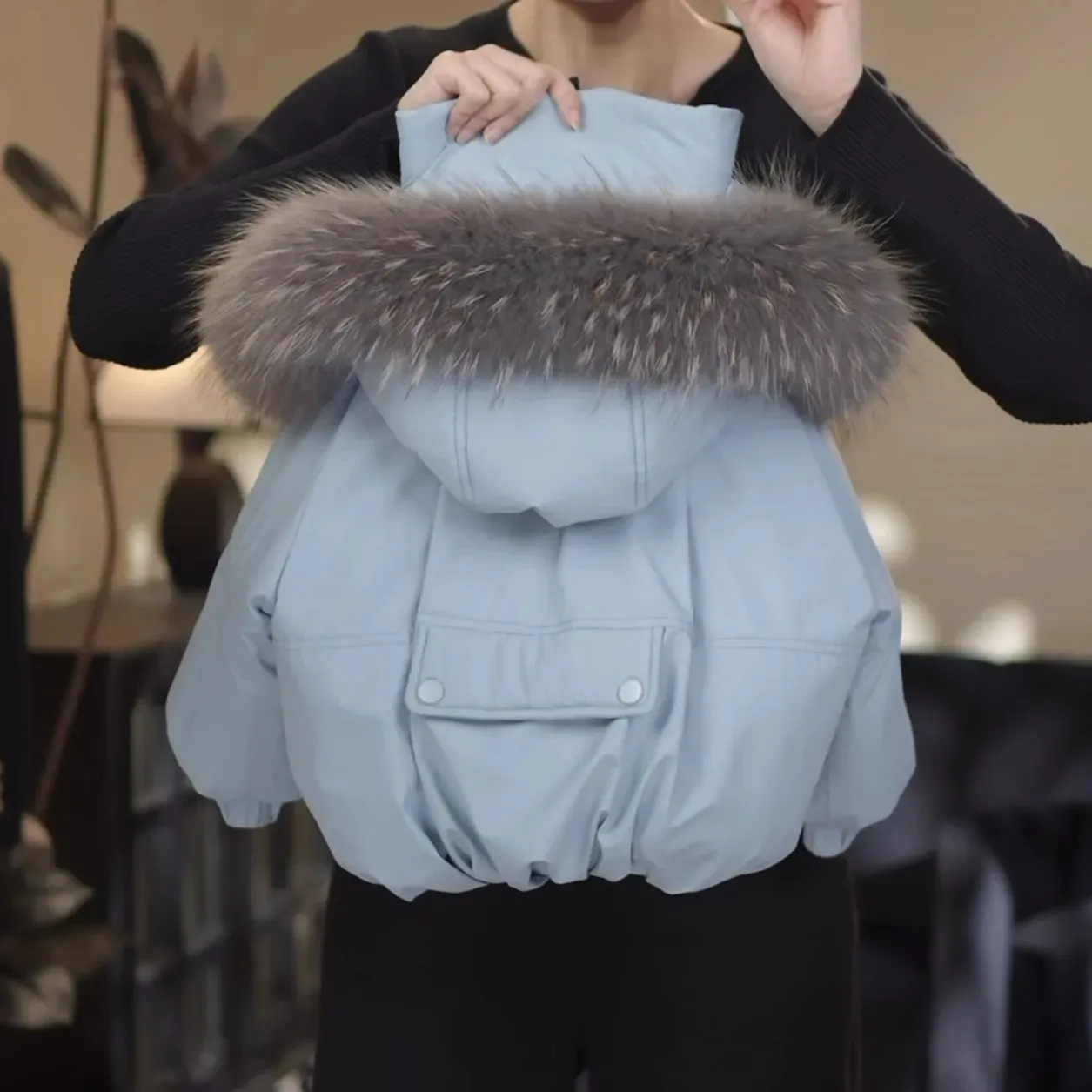 

Winter Kids Warm Down Coats Fur Collar Children Cotton-Padded Jackets Boys Girls Clothing Baby Hooded Outerwear 4-12 Years