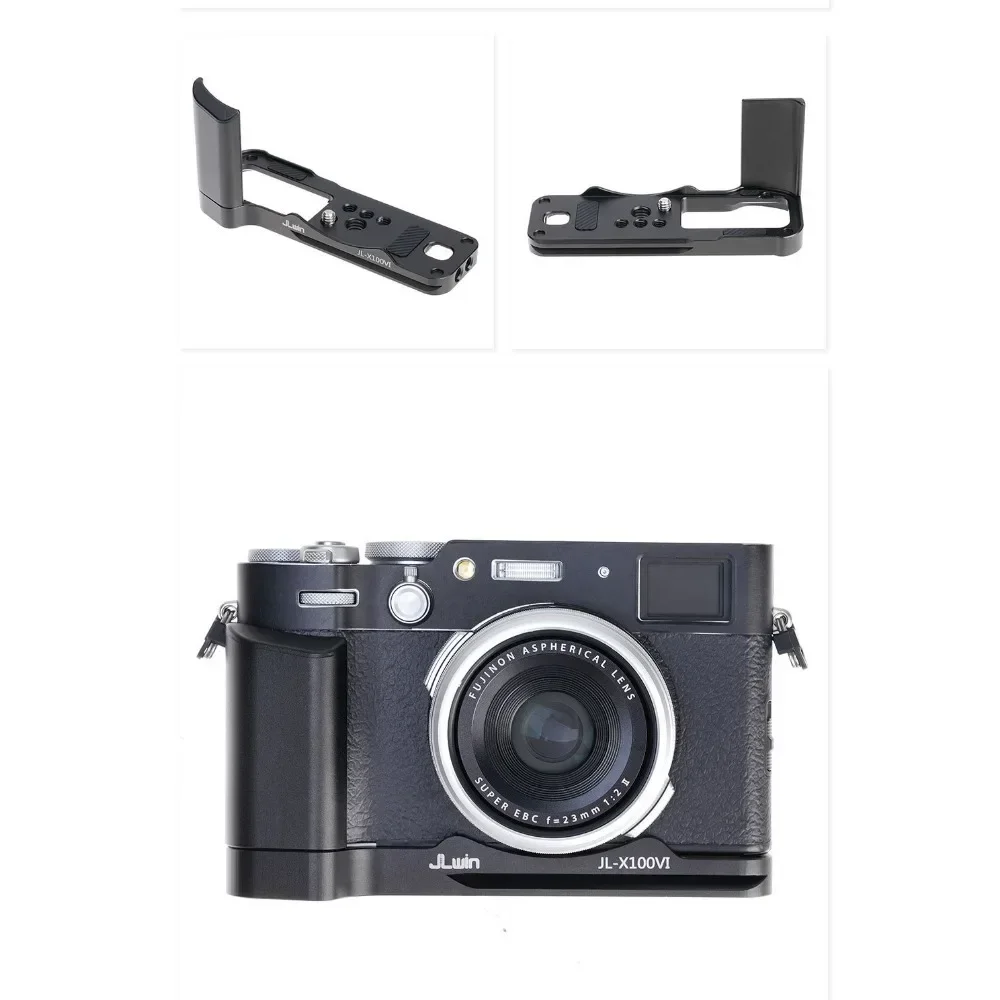 Metal Hand Grip L Bracket สําหรับ Fujifilm X100VI พร้อม Type Quick Release Plate แบตเตอรี่ช่องเปิด