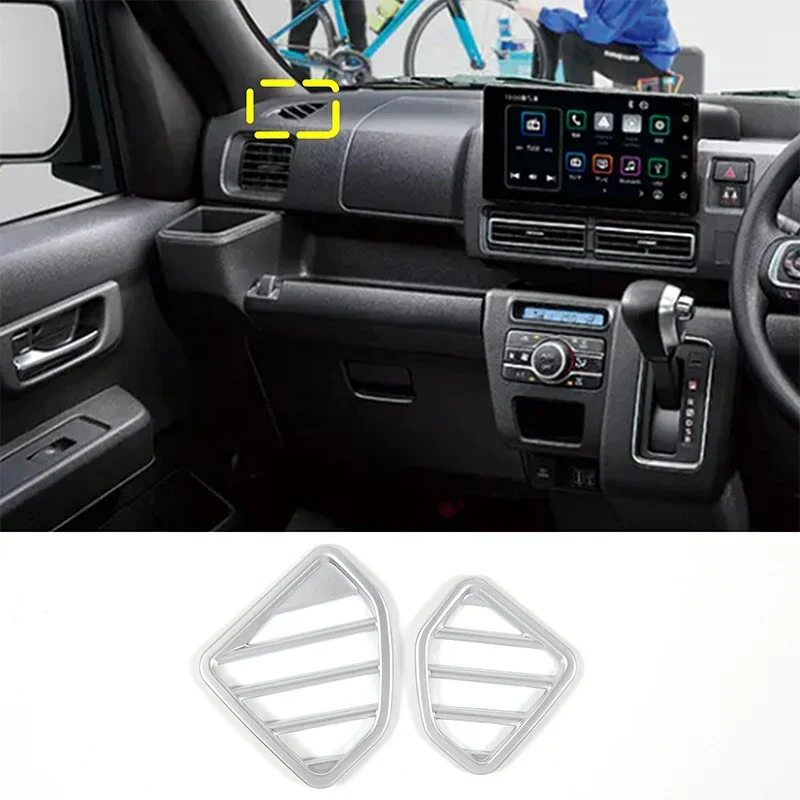 For Daihatsu Atrai/Hijet Cargo 2022 ABS Chrome Car Instrument Air Vent Decorative Frame Cover Trim Sticker Car Accessories