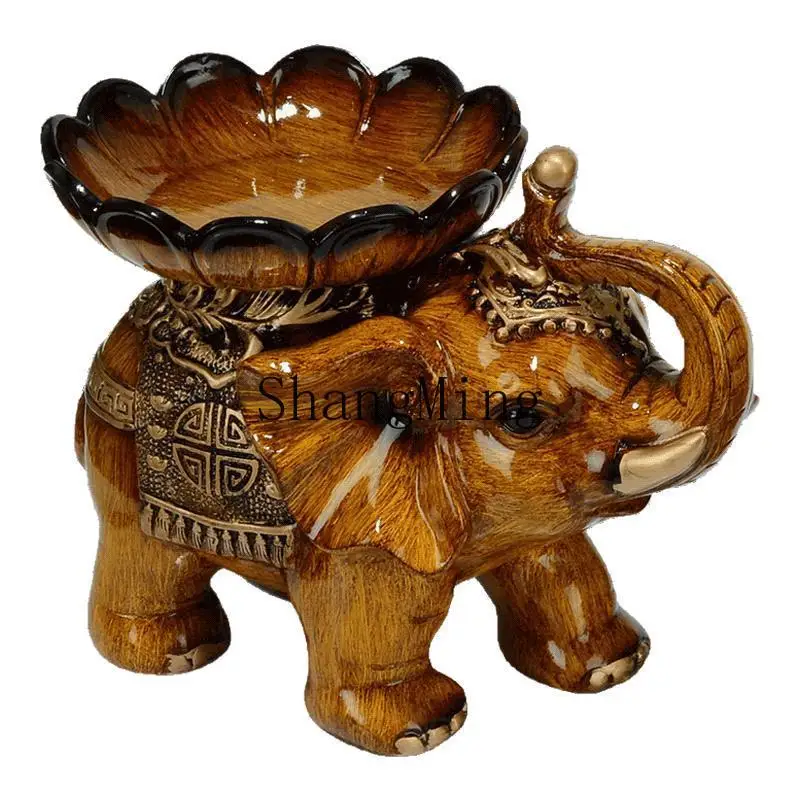 

PYH resin elephant fruit plate home coffee table indoor home tribute plate decoration ornament