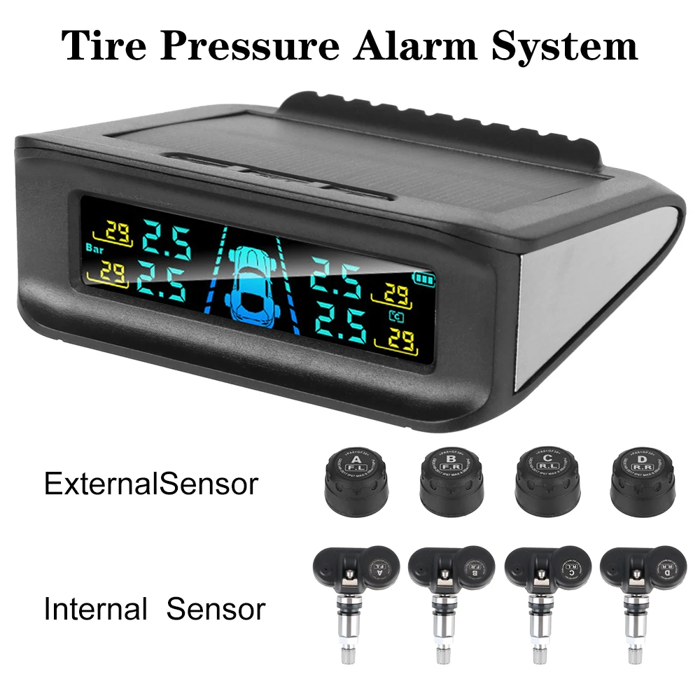 

Система контроля давления в шинах, умная беспроводная система контроля давления в шинах на солнечной батарее, с цифровым дисплеем