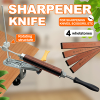 RDDSPON Angle Fixed Knife Sharpener Sharpening Stone Kitchen Grinding System Honing Diamond Grinder Woodwork Tools Whetstone Set