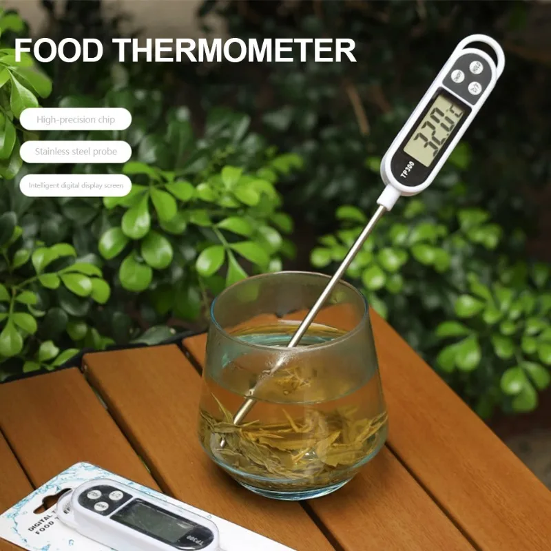 Digital Food Thermometer Probe Accurate Water Milk Oil Liquid Temperaure Sensor Meter Easy To Use Household Kitchen Supplies