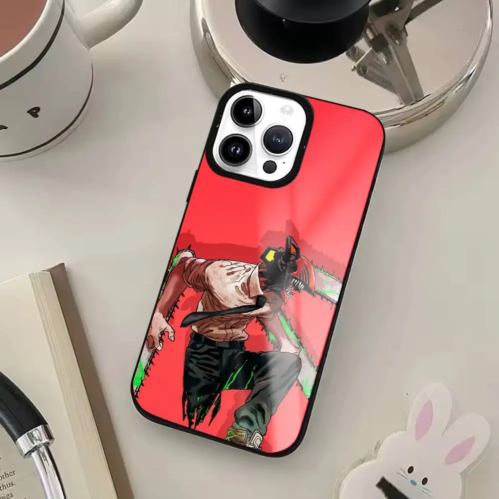 C-Chainsaw Anime M-Man Phone Case For iPhone17,16,15,14,13,12,11 Plus,Pro Max, New Magnetic Wireless Charging