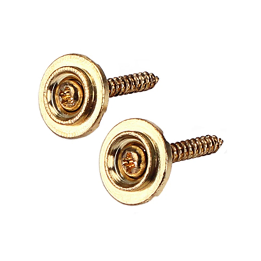 

2 PCS Guitar Copper Roller String Trees String Retainer String Guide with Screws For Electric Guitar Parts Replacement (Golden)
