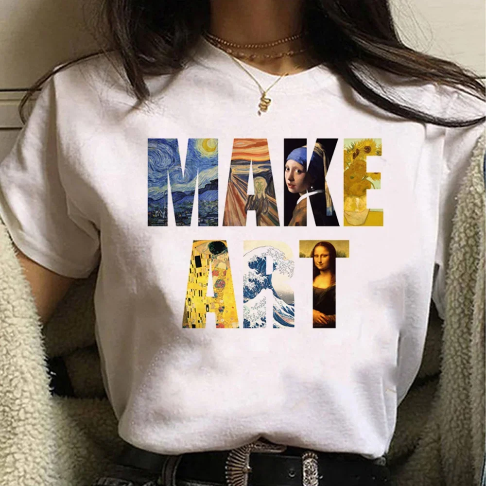 Camiseta divertida con imagen de Mona Lisa para mujer, camisetas gráficas de parodia, ropa de calle humirosa, Tops de verano, blusa Y2k para mujer, ropa Kawaii