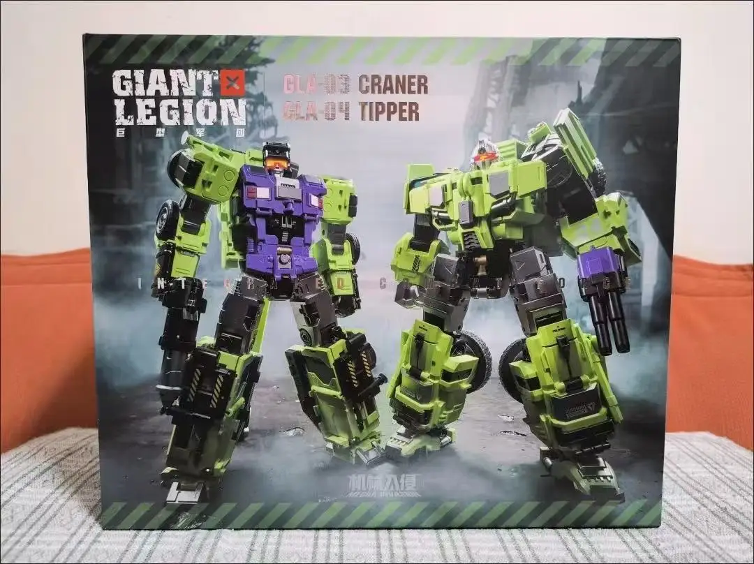 In Stock Mecha Invasion Giant Legion Devastator GLA-03 GLA-04 Heavy Builder Haul Hook Set Action Figure Robot Toy
