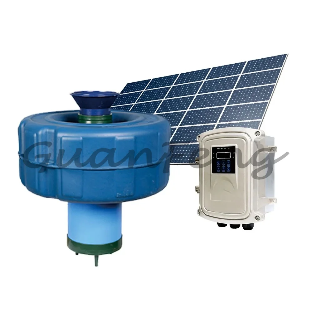 Floating 48V DC 750W Pond Aerator Oxygenation Pump, 1HP Water Oxygenation Device, Water Circulation Aeration Aquaculture Tool