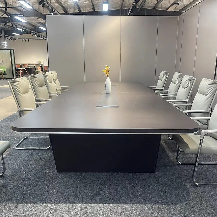طاولة مؤتمرات كبيرة وحديثة وبسيطة، طاولة تدريب طويلة، شريط تفاوض مستطيل، تصميم طاولة غرفة الاجتماعات