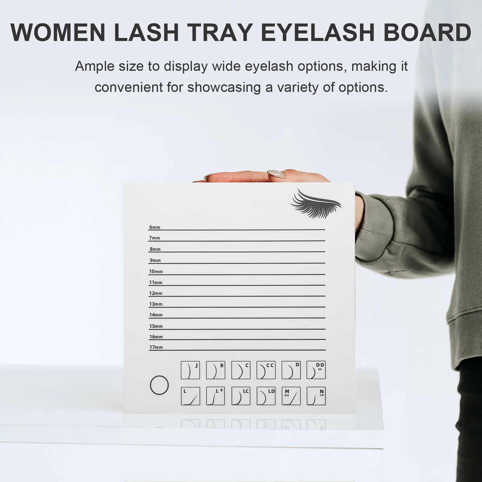 

Eyelash Extension Transparent Acrylic Display Board Large Lash Tray Lash Extension Tool Eyelash Storage Pallet