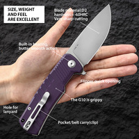 Ganzo G769 Folding Knife D2 Steel Blade G10 Handle Survival Tactical Pocket Knife for Outdoor Use 60HRC