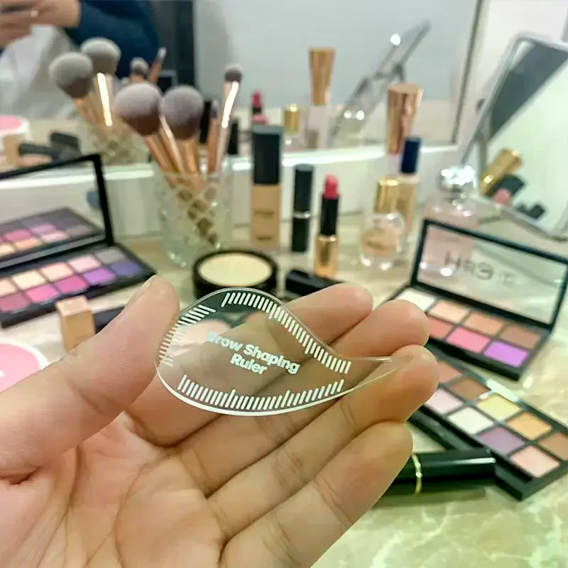 ティアドロップアーチ眉マッピングツール 1分で眉を整えるルーラーテンプレートステンシル 速く描けるPMU眉毛ヘアストロークアイライナー