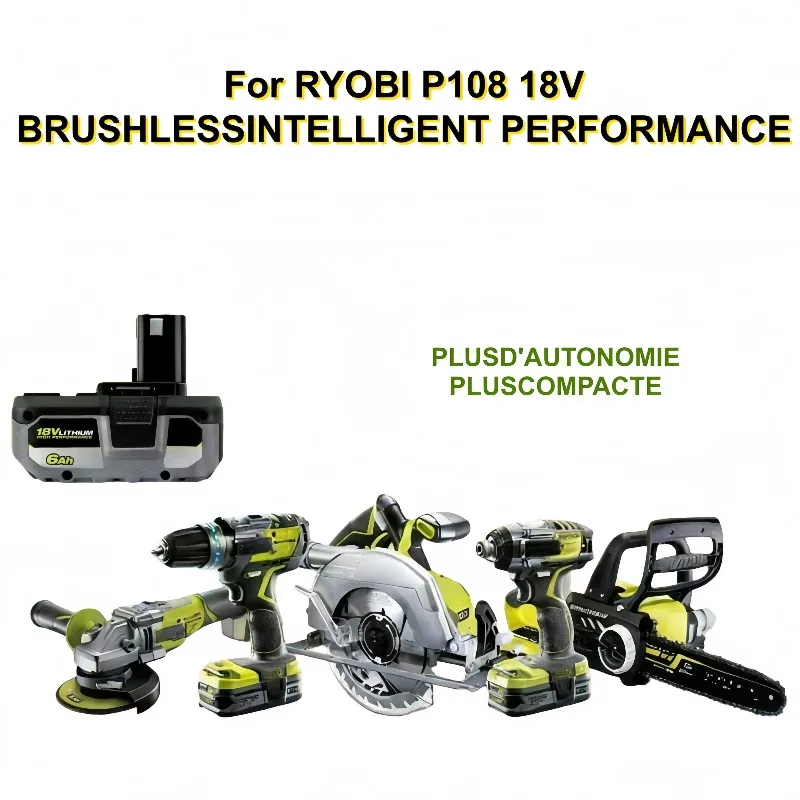 

For quality RYOBI high-performance lithium battery 18V , suitable for all tools P104, P107 P108 P109 RB18L20 New
