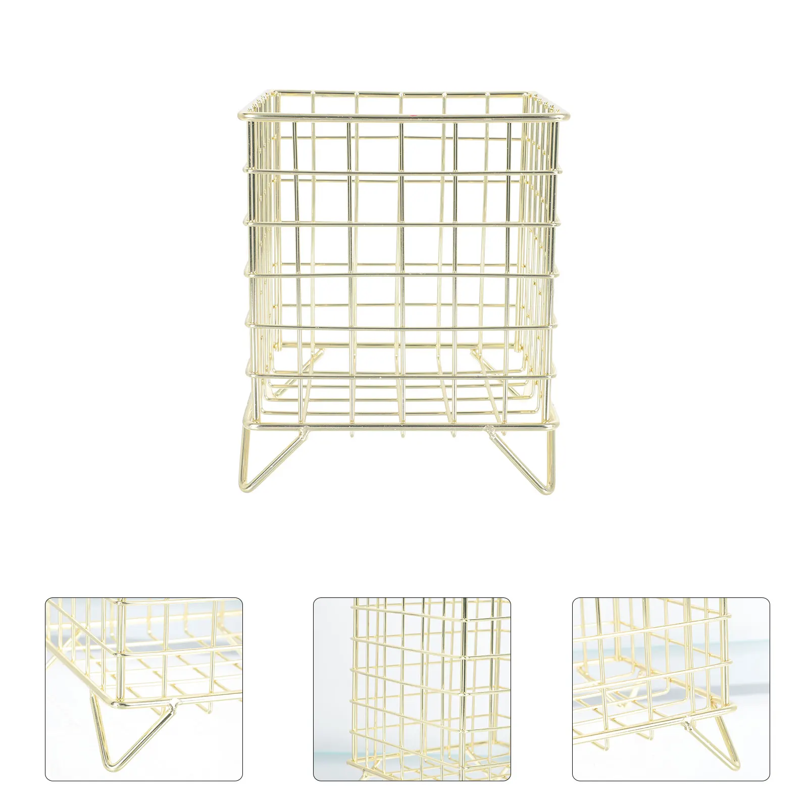 

1pc Nordic Style Iron Storage Basket For Coffee Capsules Snack Sundries Organizer Home Decor Metal Grid Basket Household