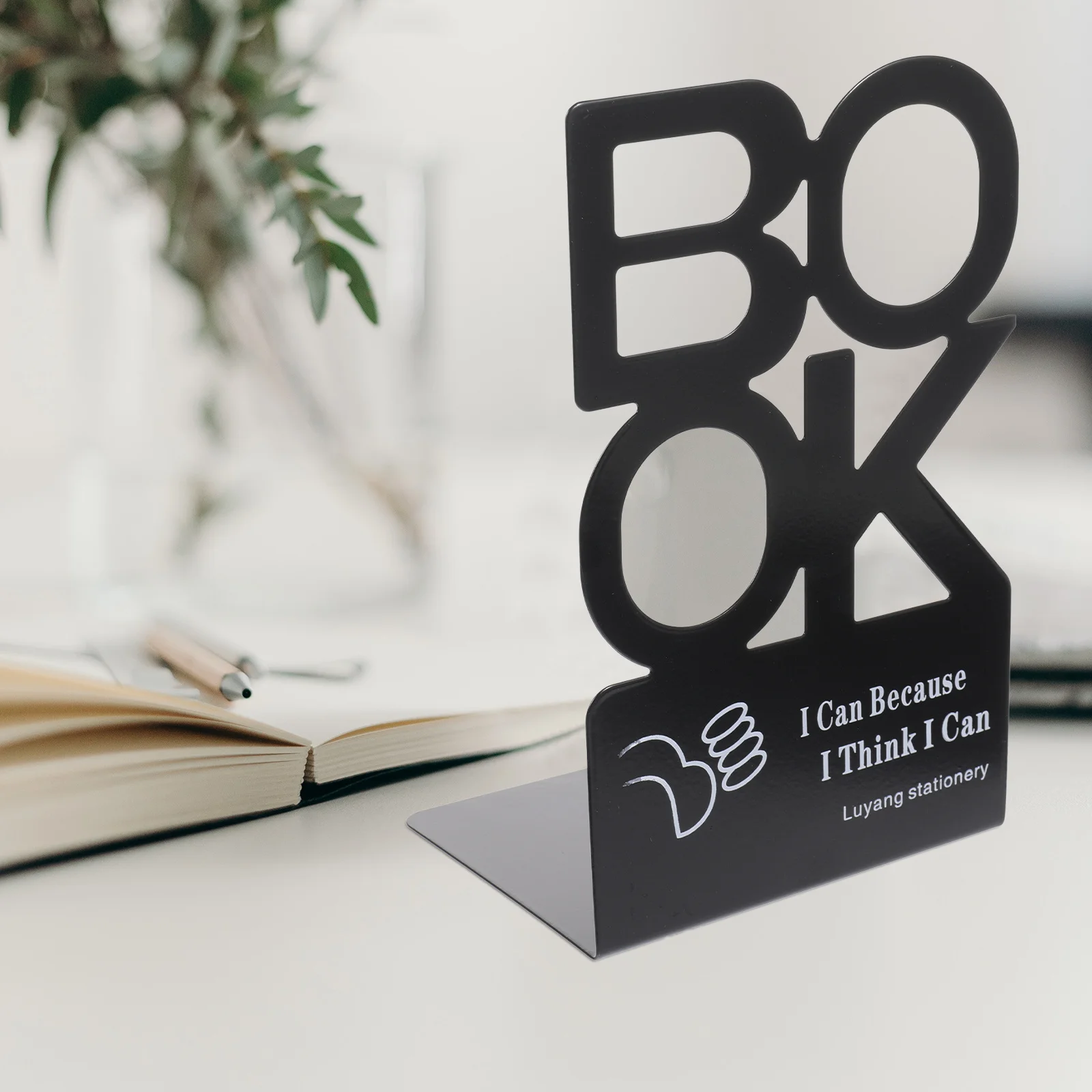 1 زوج رسالة الحديد الدفتين حامل الكتب الإبداعية للمنزل مكتب عمل الرف المنظم رسالة غلاف الدفتين الرفوف #2