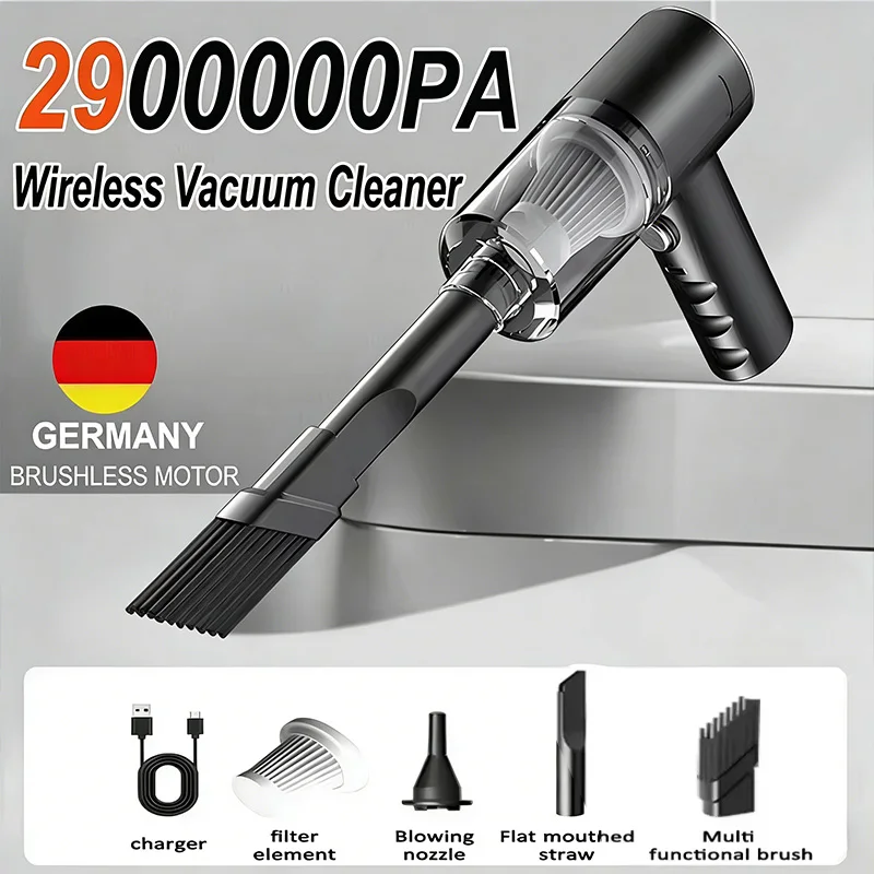 

Car Vacuum Cleaner 2900000 PA Powerful 4 in1 Clean Machine Wireless Blowing Suction Portable Vacuum Cleaner For Vehicle