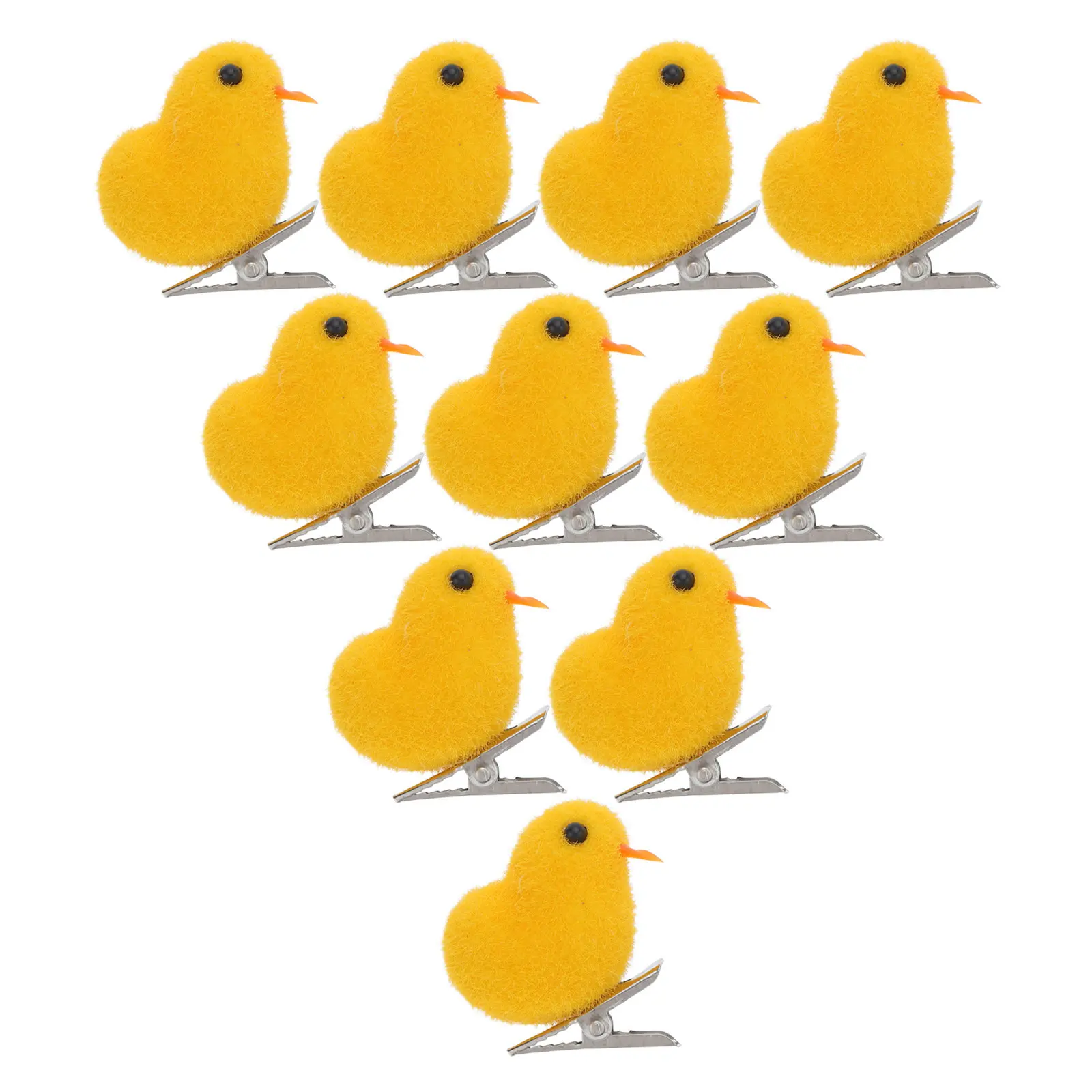 

10Pcs Easter Chick Hair Clips Brown Cute Animal Alligator Clips for Girls Kids Spring Party Hair Accessories Styling Small