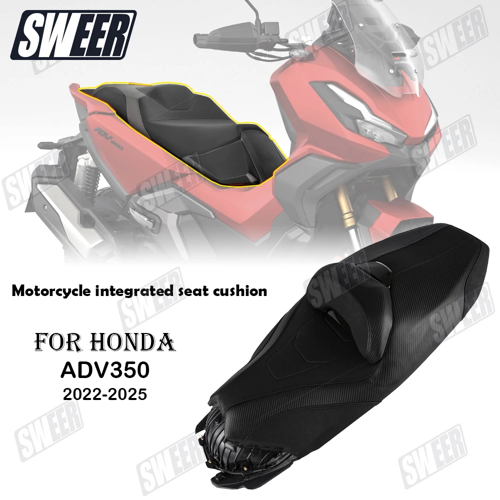 

﻿Motorcycle Seat Cushion Compatible With Honda ADV350 2022-2025 Modified Waist Design Waterproof Comfortable Anti Slip Seat Pad