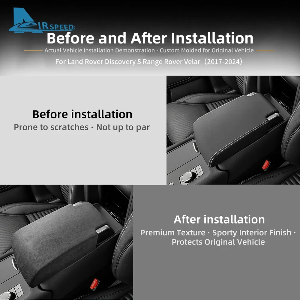 For Land Rover Discovery 5 Range Rover Velar 2017 2018 2019 2020 2021 2022 2023 24 Car Armrest lid Armrest Box Panel Accessories