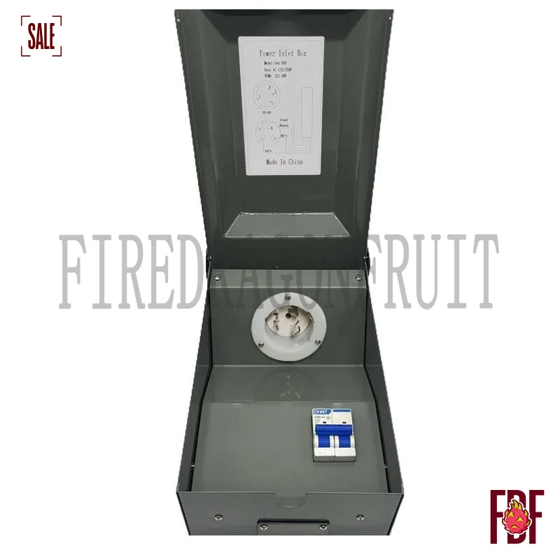 

Quality 50A Power Socket Box Outdoor Industrial Extension Cord Waterproof CoverCampervan RV Marine Factory Direct