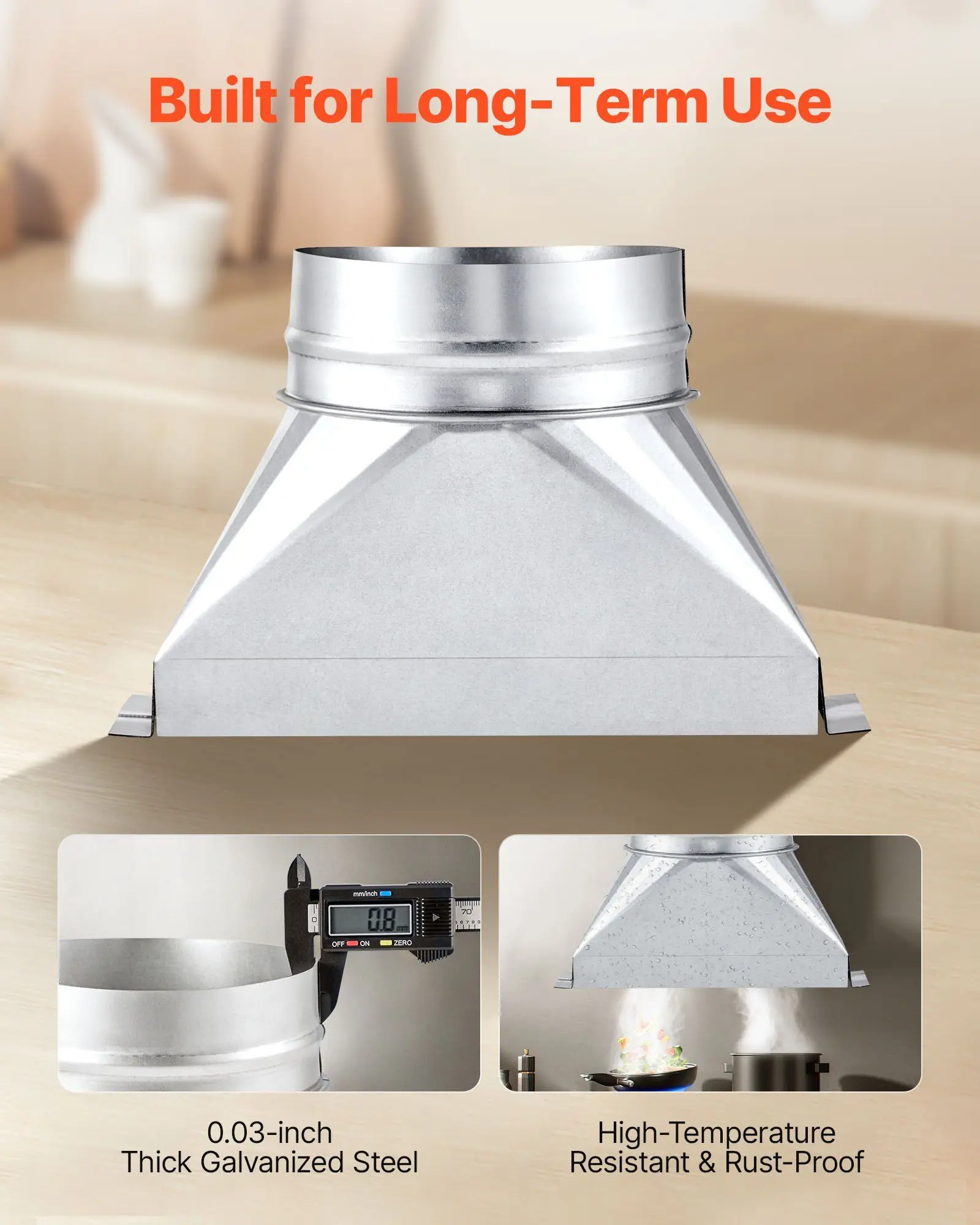 Registro de piso de bota de duto galvanizado redondo retangular de 3,25x10x6 polegadas a 6 polegadas para ferramenta de ventilação HVAC Acabamento prateado