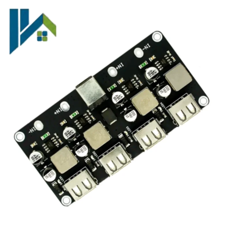 GHPYQKC 1/2/4-channel fast charging module 12V 24V to QC2.0 QC3.0 fast charging Single USB mobile phone charging board