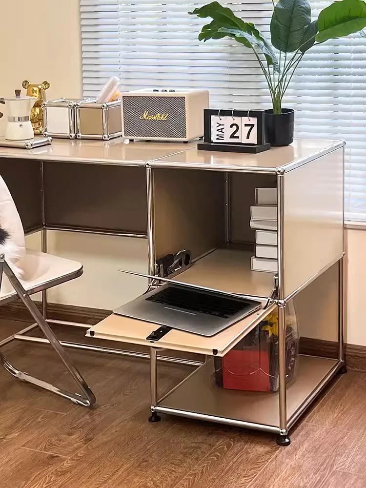 Stainless Steel Desk Modular Modular Móveis, Haller Storage Shelf, Sideboard, Tamanho Personalizado, Night Stand, Cabinet, Home Use