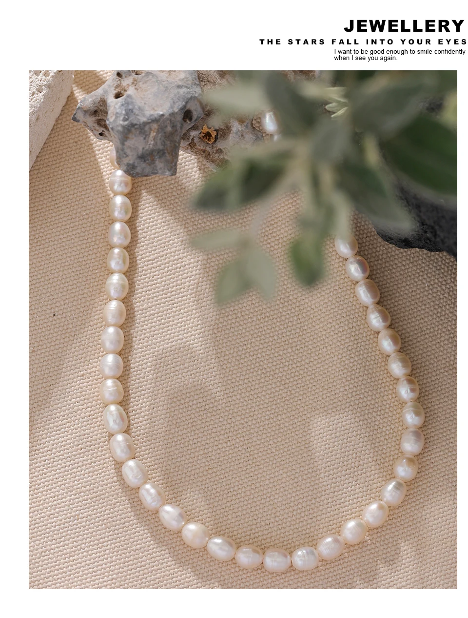 Yhpup Luxus Süßwasser Natur perlen Perlen Schlüsselbein Halskette Frauen Geschenk Mode Edelstahl wasserdichten hand gefertigten Schmuck – Detail 7