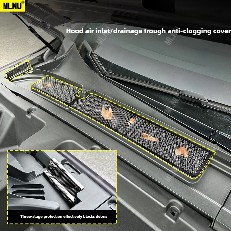 Immagine 6: Protezione per Cofano con Canale d'Acqua Adatta per Guida a Destra e Sinistra per Accessori Xpeng G6 2025 2026 Previene la Presenza di Detriti Acciaio Inossidabile Adesivo Durevole