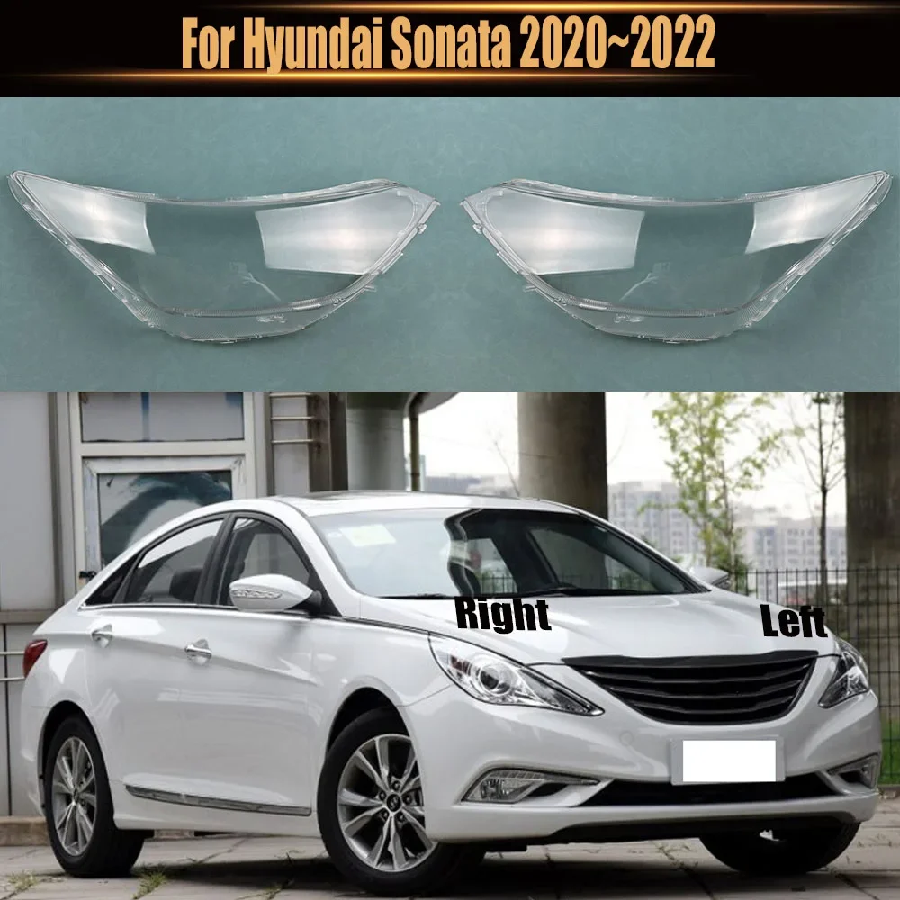

For Hyundai Sonata 2020~2022 Car Accessories Headlight Cover Transparent Lampshade Lamps Headlamp Shell Lens Plexiglass