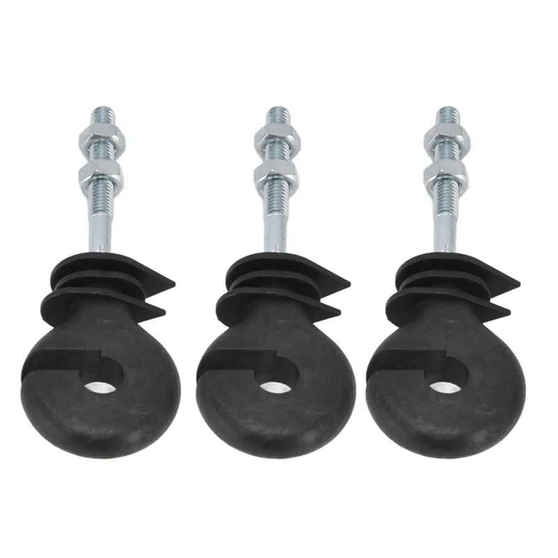 

50Pcs Flat Nut Insulators Electric Fence Insulators Threaded Electric Fence Insulation Spiral Insulators For Livestock-ABGL