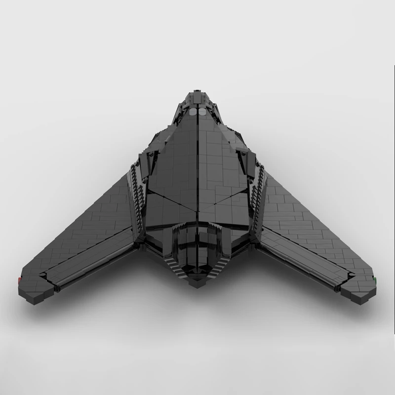 

1136PCS MOC-215711Streamlined Sci-Fi Aircraft Building Blocks Millitary F117 Nighthawk Black Bricks High-end Decorative Items