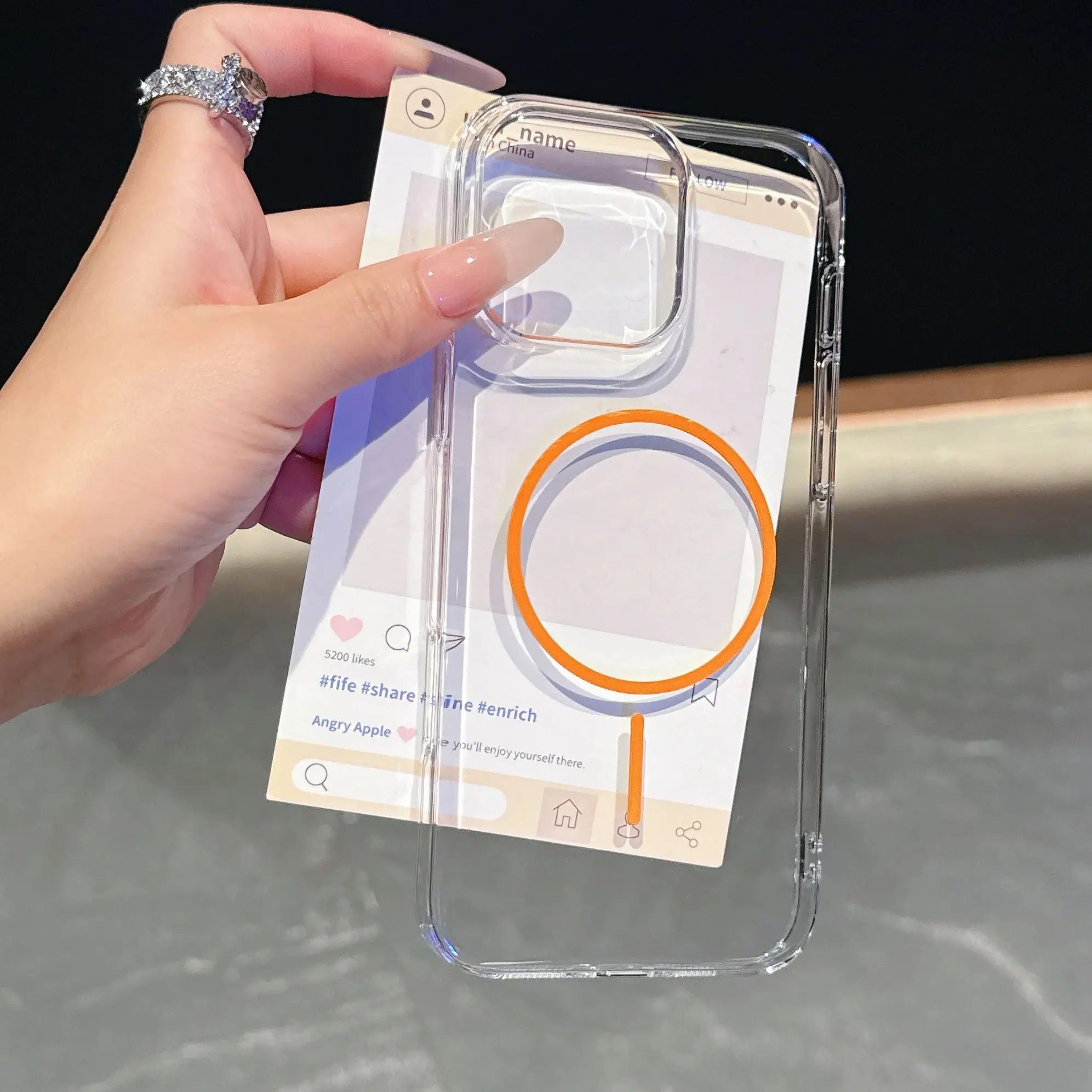 Einfache schlanke PC transparente drahtlose Lade magnetische für Magsafe Fall für iPhone 16 Plus 15 14 13 12 11 Pro Max harte rückseitige Abdeckung