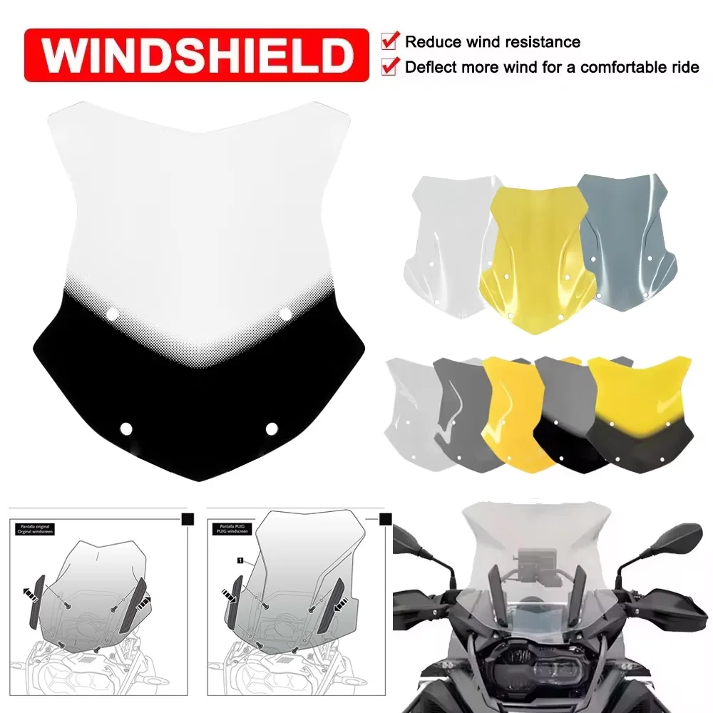 Pantalla de doble burbuja para BMW R1200GS R1250GS, parabrisas de motocicleta Adventure para GS1200 GS1250 R1250GSA 2013-2025