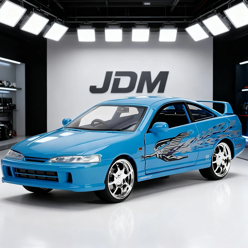 

JADA 1:24 MIA'S ACURA INTEGRA легкосплавный автомобиль, литье под давлением и игрушечный транспорт, модель автомобиля, миниатюрная масштабная модель автомобиля для детей