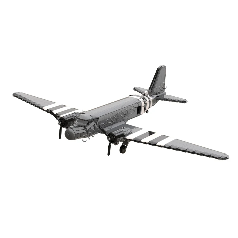 3391 ELEMENTÓW C47 Skytrain Transport Aircraft Model MOC Klocki Konstrukcyjne DIY Kreatywna Zabawka do Składania dla Dzieci Prezent na Boże Narodzenie
