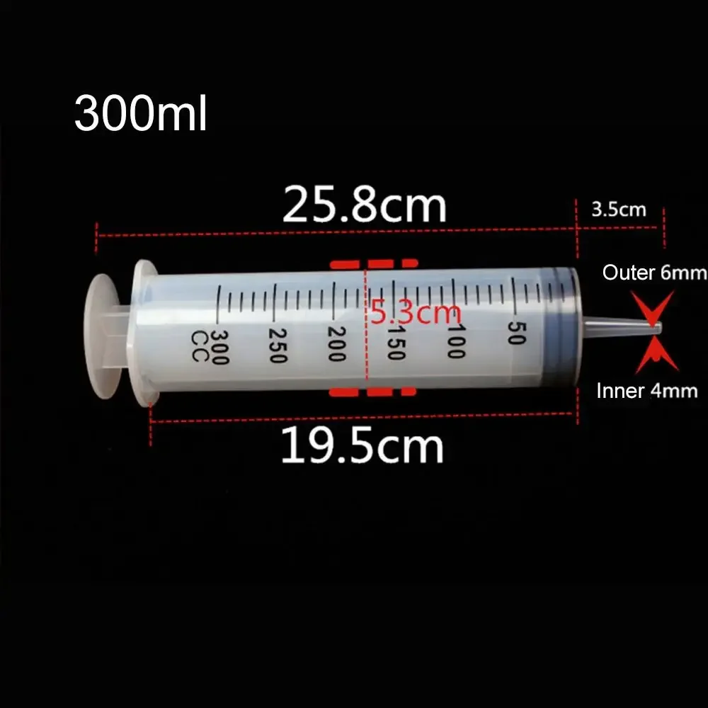 1 szt. 150ml-500ml Duża Pojemność Strzykawka Strzykawki Wielokrotnego Użytku Pompa Pomiarowa 1.3m Rurka Karmienie Tuszem Duża Strzykawka Hydroponika Odżywka