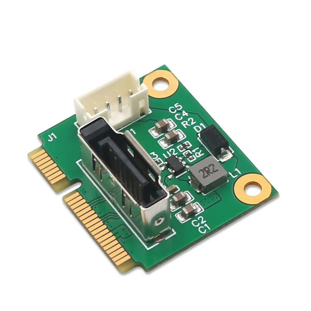 

mSATA to SATA Converter Card Mini SATA to 7-Pin SATA Extension Adapter Full-high Half-size for 2.5" HDD SSD with SATA Cable
