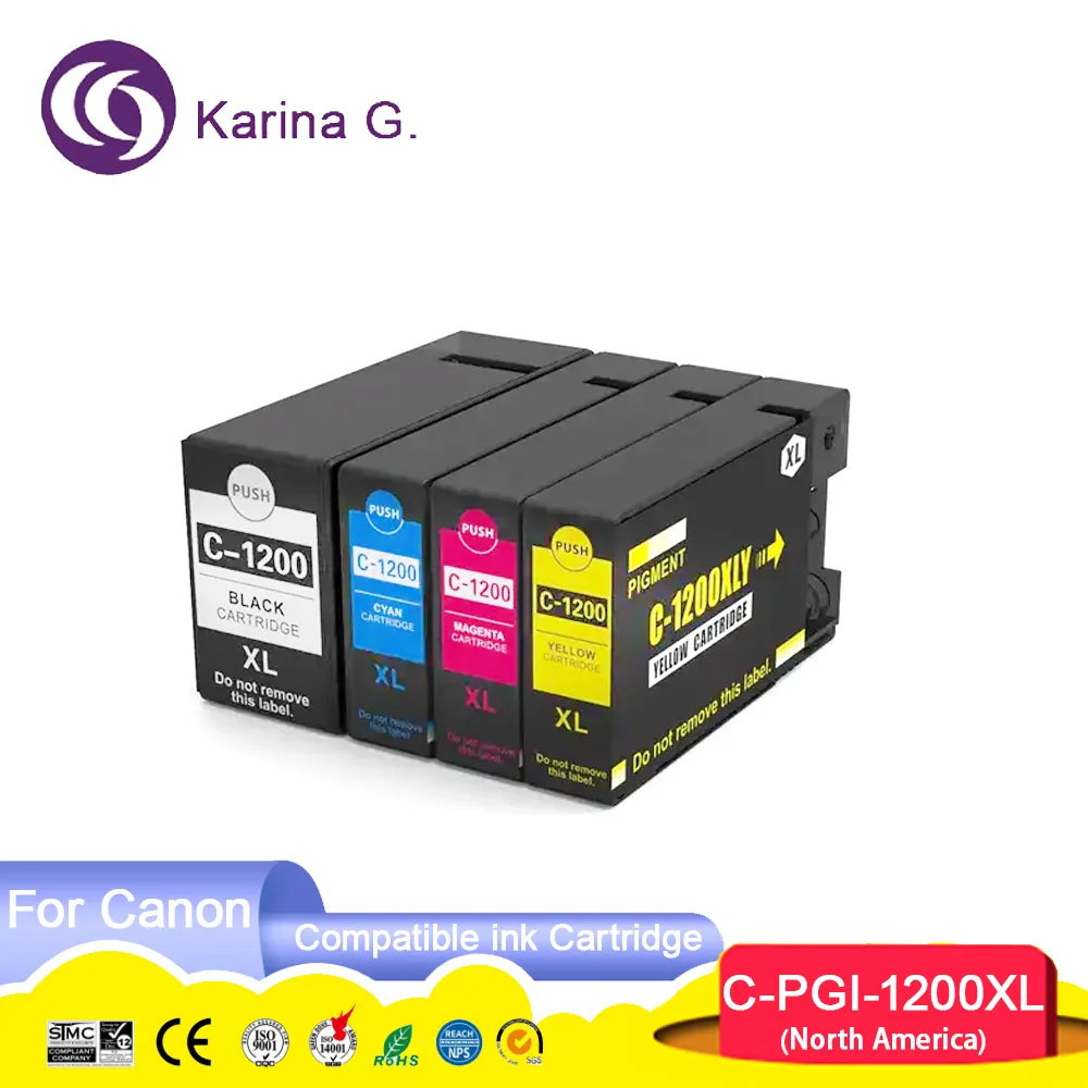 1200XL PGI-1200 PGI1200XL Premium Compatible Color Inkjet Ink Cartridge for Canon MAXIFY MB2020/MB2120/MB2320/MB2720 Printer