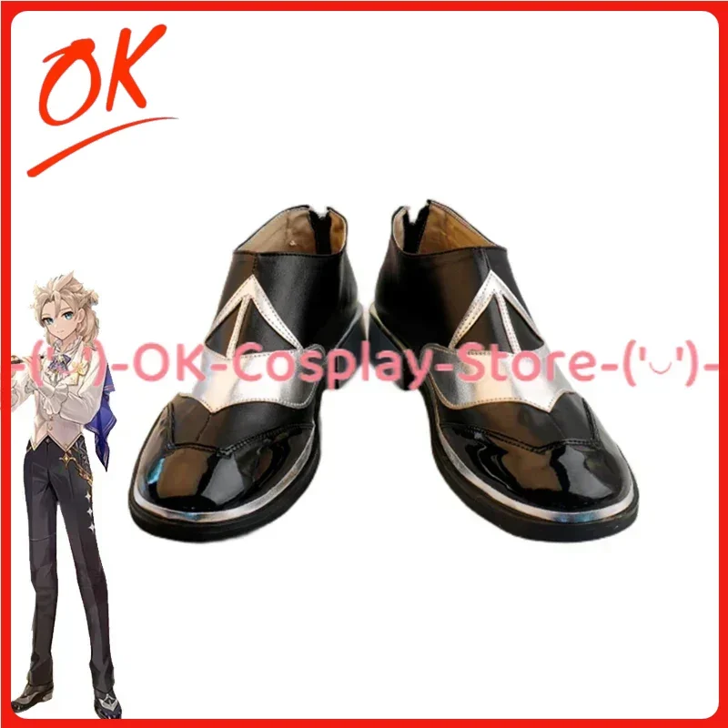 

[Customized] Albedo Cosplay Shoes Game Genshin Impact Music Concert Anime Roleplay Prop Halloween Carnival Party PU Leather Boot