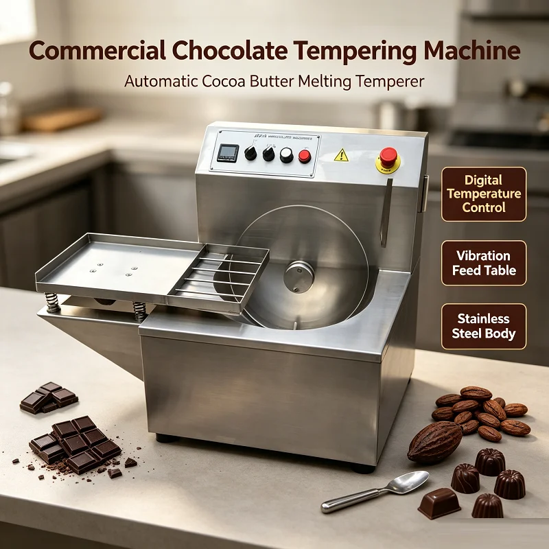 8/15kg Chocolate Tempering Machine High Quality with Vibration Table 110/220v Melter Combined with Vibrator