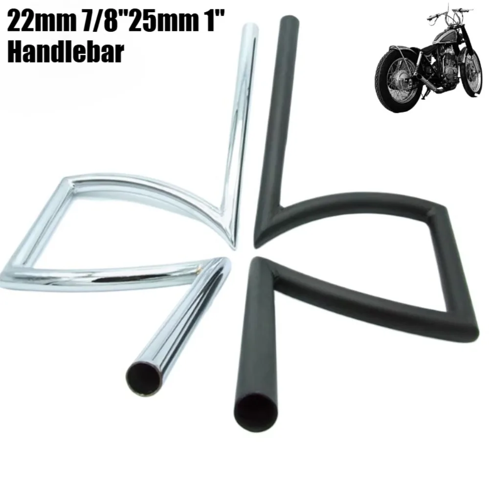 

Motorcycle 7/8"22mm 1" 25mm Universal Handlebars Z Bar For Harley Yamaha Suzuki Cafe Racer Chopper Bobber Custom Silver Black