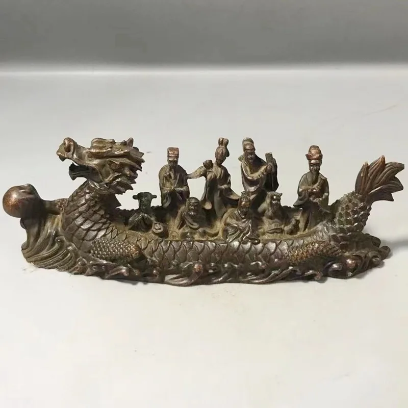 Antique-style Dragon Boat Ornament, Eight Saints Crossing the Sea Ornament, Buddha Statue Craft