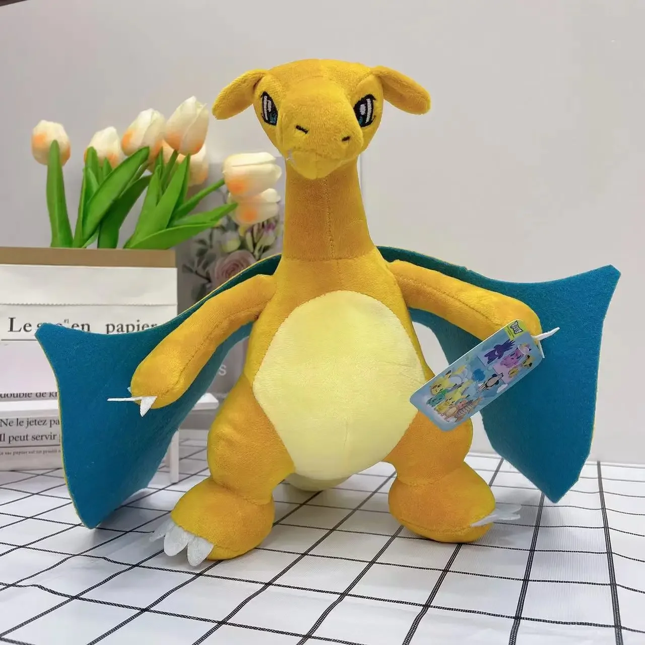 Plush megathe charizard, 10 pçs/lote, 23cm, brinquedo do dragão, presente de aniversário