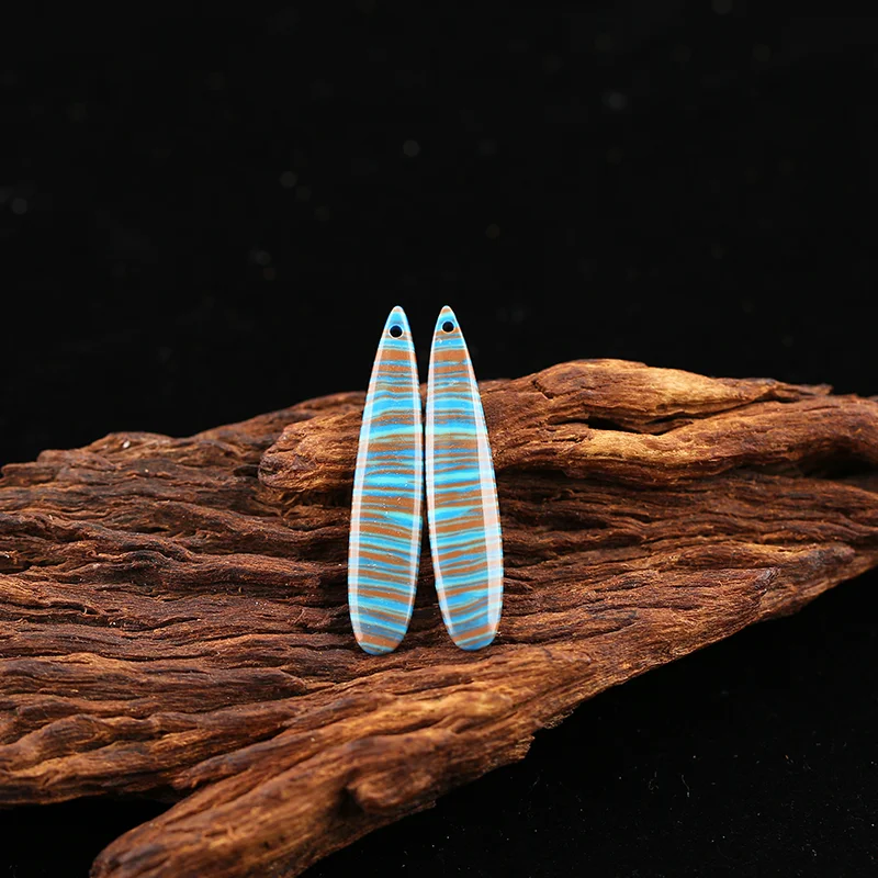 B&F Rainbow Jasper  Earring Beads for Jewelry Making, Handmade Natural stones beads, Stones for jewelry Making Supplies