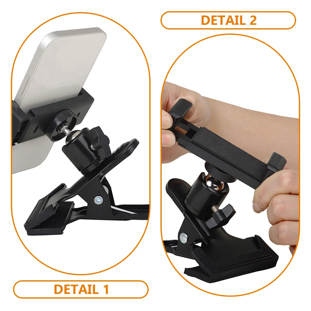 

2 Pcs Guitar Phone Holder for Filming Stand Mount Rotating Mobile Holding Rack Video Recording