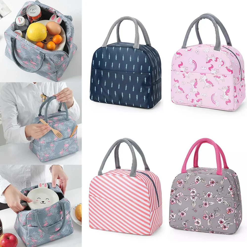 

Insulated Lunch Bag for Women's Kids Cooler Thermal Bags Portable Food Picnic Tote Pack Lunchbox School Work Organizer Handbags