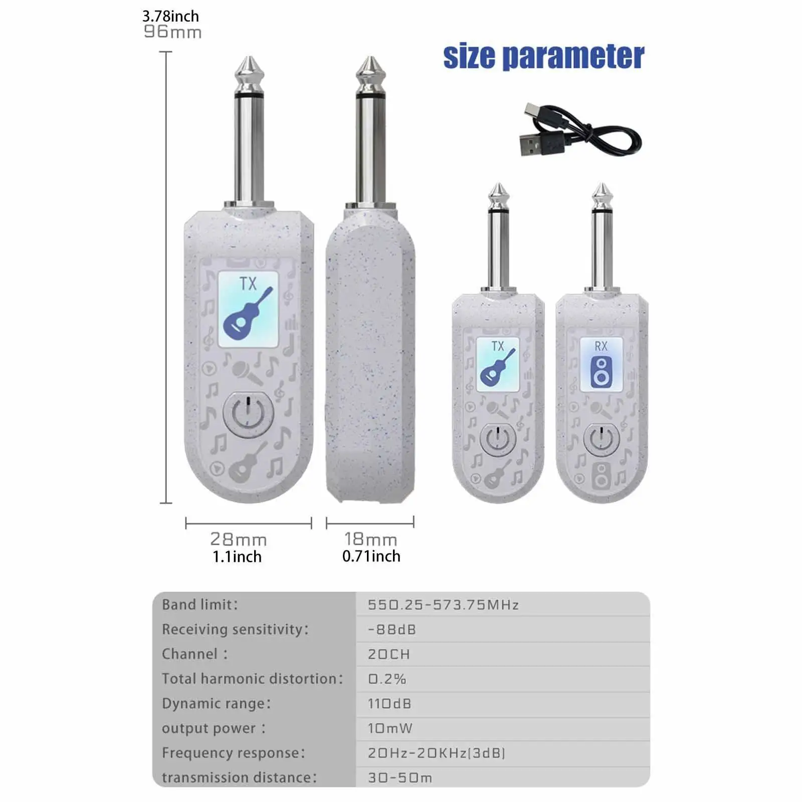 XLR الارسال والاستقبال المهنية الغيتار جهاز ريسيفر استقبال وإرسال لمكبر الصوت الصوت مكثف هيئة التصنيع العسكري أدوات الغيتار