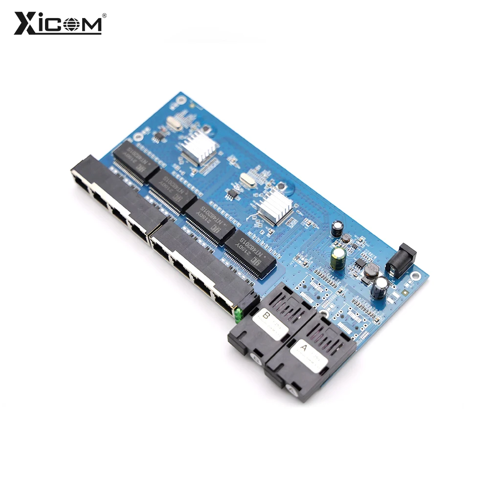 Imagem -03 - Poe Fiber Ethernet Switch Optic Media Converter Board Output12v 2f8e a b Gigabit Pcba 100 m 1000m 10 Pcs