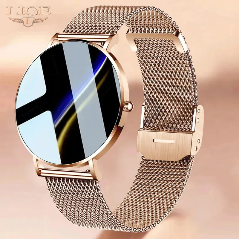 LIGE New Ultra Thin Smart Watch Women 1.36\